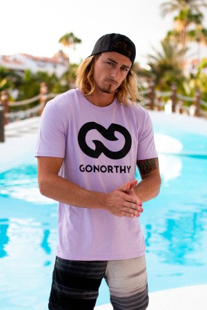 Lilac T-shirt GONORTHY Logo